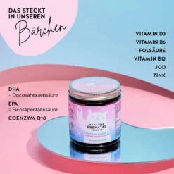 Mama Bear - Unterstützung Für Kinderwunsch & Schwangerschaft -Ffs Sales Store Schwangerschaftsvitamine Mama Bear Pre natal Inhaltsstoffe Bears with Benefits