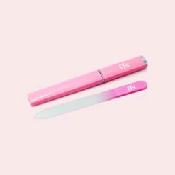 Double-Sided Glass Nail File With Travel Case 10 Double-Sided Glass Nail File With Travel Case -Ffs Sales Store product img nail file pink