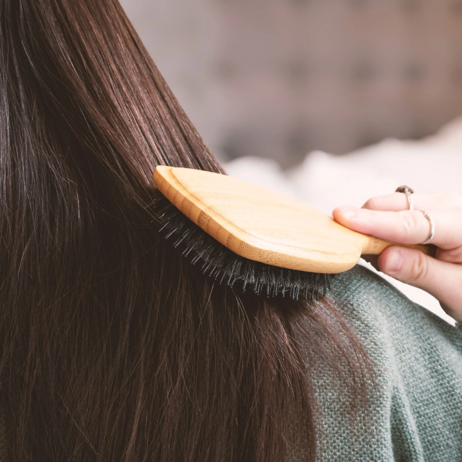 FSC-Certified Bamboo Detangling Paddle Hair Brush 4 FSC-Certified Bamboo Detangling Paddle Hair Brush - Image 3