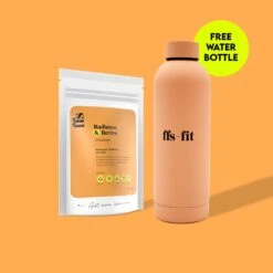 Radiance & Revive: Vitamins Subscription And Water Bottle Bundle -Ffs Sales Store vitamins bottle peach